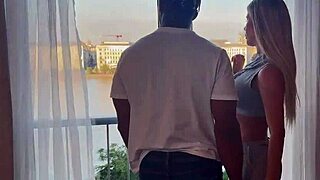 Caught Cheating! Blonde Hungarian GF Bangs Best Friend in Dorm!