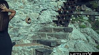 stunning spanish beauty has an exciting outdoor experience with lots of pleasure