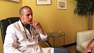 blonde babe visits doctor for complaint