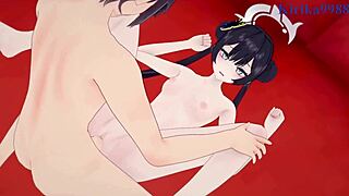 Ryuuge Kisaki and Asagiri Suou have intense sex in Blue Archive hentai