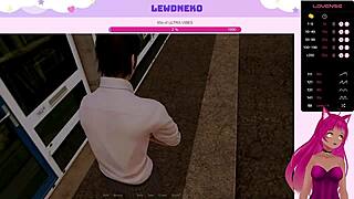 Vtuber Lewdneko masturbates with toys in harem hotel