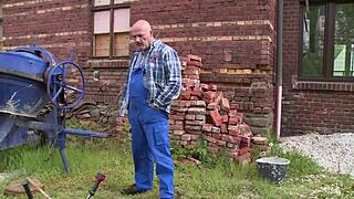 Cleaning lady fucked hard in laundry room