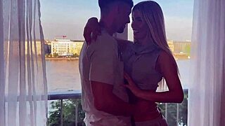 Caught Cheating! Blonde Hungarian GF Bangs Best Friend in Dorm!