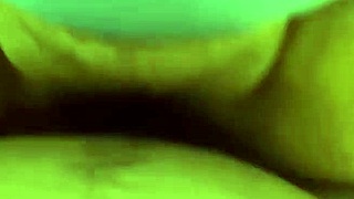 amateur milf with huge tits gets fucked in missionary, pussy leaking pov