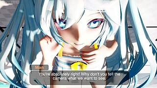 Why Is Miku So Wet at the Pool in 3D Cartoon Tease?