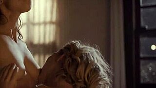 i watch two blonde girls with natural tits lick and romance each other erotically.