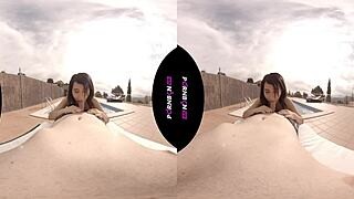 Nympho Teen Latina Enters Pool for Outdoor POV Fuck by PornBCN