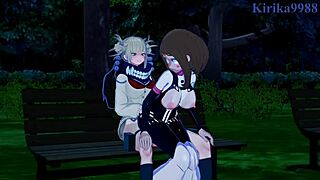 ochako uraraka and himiko toga masturbate and have intense futanari sex!