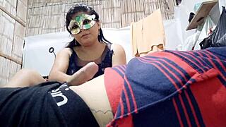 Hey, wanna see me cover this American cock with my saliva?