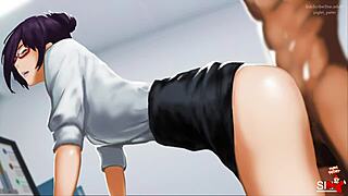 Asian Teen Doggystyles at Work in Hentai Compilation