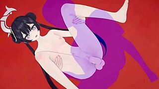 Ryuuge Kisaki and Asagiri Suou have intense sex in Blue Archive hentai