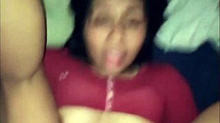 ahegao faces of pleasure in amateur latina brunette lesbian blowjob and doggystyle