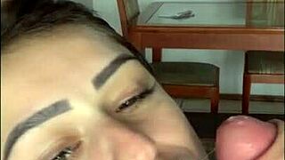 Boss's wife provokes plumber to fuck her pussy hard