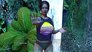 Cartoon girls get soaked in wild 3D triangle splashing scene