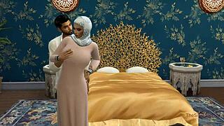 Arab Woman Cheating on Husband with Handsome Arab Man Demo Version