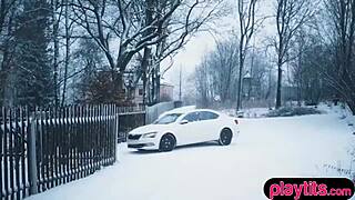 My new wife and I shared a romantic fuck at the winter hideout