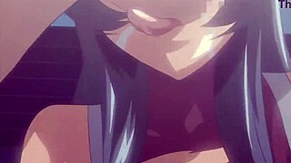 Taimanin Asagi faces humans in this hardcore hentai gangbang scene.