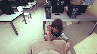 hentai uncensored sara uses hand and pussy for pleasure japanese asian manga anime game porn