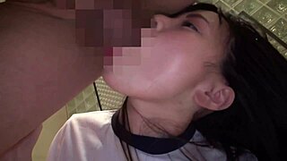 A Local Girl On Her Way To Tokyo Gets Her Amateur Pussy Stirred Up Again By Old Mans Big Cock In Her Gym Shorts