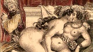 Vintage Erotic Cartoon Illustration