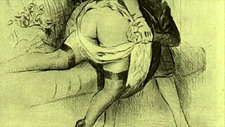 Vintage Erotic Drawings from Retro Cartoon Anime Hentai Collection