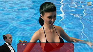 Alexandra 188 stars in a blonde cartoon game adventure with 3D anime hentai vibes! 🎮😊