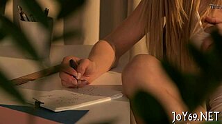 Teen 18+ rubs wet pussy with dildo