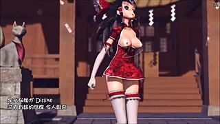 reim touhou pinkcat in 3d cartoon anime hentai