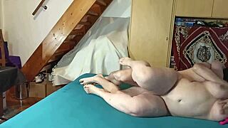 My chubby stepdaughter rides my friend's monster cock in HD