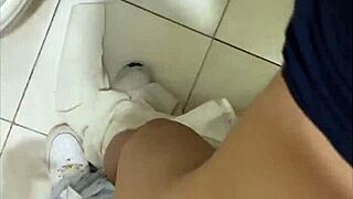 I fuck her fast in the bathroom