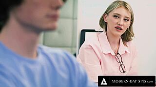 Horny Teen Melody Marks Teases Coworker For Sneaky Office Sex