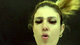 Woman gets super horny at the gym with her see-through shirt showing sweaty hard nipples 😏