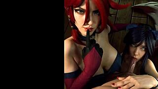 miss fortune and ahri in league of legends cosplay