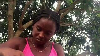 Crazy bitch unboxes package in front of strangers