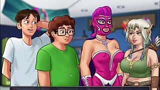 Gay Boy Austin Sneaks a Peek at Playmate's Bold Move.