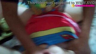 After comic con, milf in costume attends event