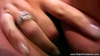 Beautiful ladies engage in playful licking activities