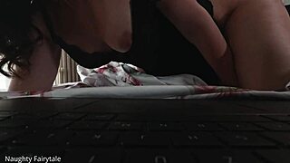 Cheating wife with glasses rides the neighbor's big cock on her big ass 😈