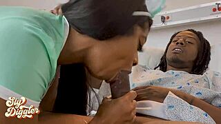 Black Nurse Mia Mercy Collects Patient's Semen Sample In Hospital With Big Tits And Ass