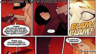 Blonde fucks robot dolls in threesome.