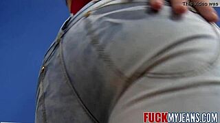 Brunette Babe Stripped Out Of Thong!