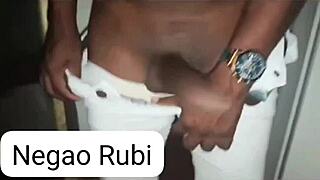 Ebony Babe Bent Over for Anal