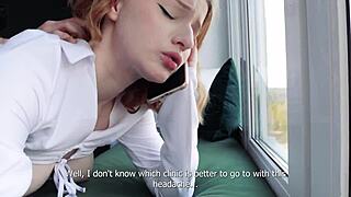 Chatting with Husband While Banging Her Stepbrother Hard?