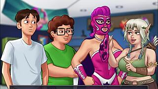 Gay Boy Austin Sneaks a Peek at Playmate's Bold Move.