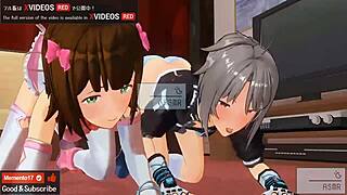 Watch this uncensored erotic anime with ASMR voice and idol threesome