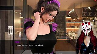 Kate 11 in stockings cosplay maid outfit 😊