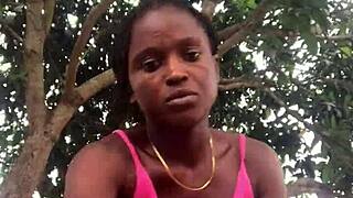 Crazy bitch unboxes package in front of strangers