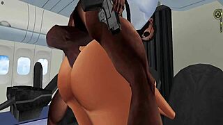 black cop searches muslim woman on airplane. they engage in intimate encounter.