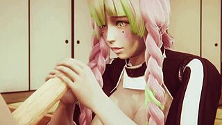 i love mitsuri kanroji's big tits in demon slayer hentai, she's so hot