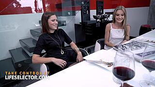 milf and teen 18+ sneak in for a dirty fuck threesome with blowjobs and doggystyle 😈